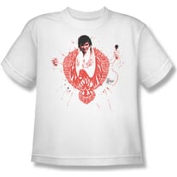 Elvis Presley Shirt Kids Red Pheonix White T-Shirt