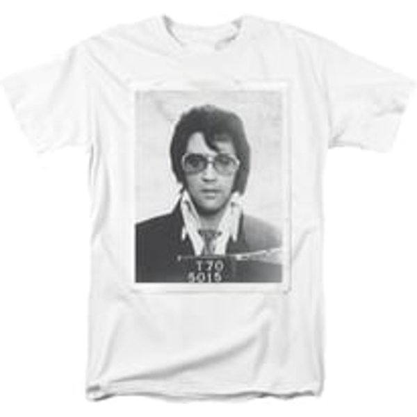 Elvis Presley Shirt Mugshot White T-Shirt
