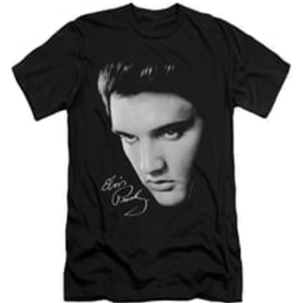 Elvis Presley Shirt Slim Fit Face Black T-Shirt