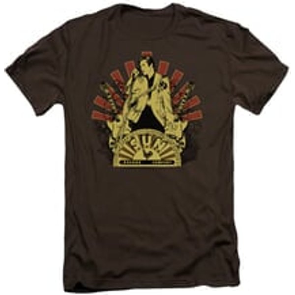 Elvis Presley Shirt Slim Fit Rising Brown T-Shirt