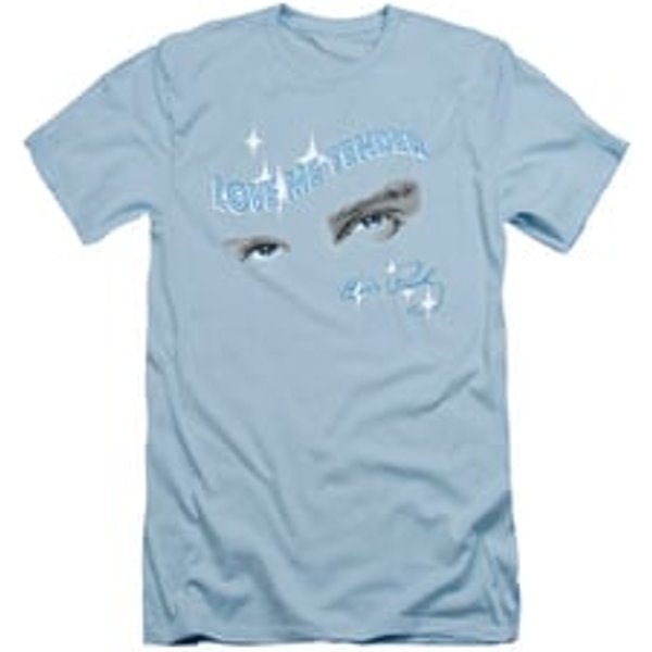 Elvis Presley Shirt Slim Fit Tender Eyes Light Blue T-Shirt