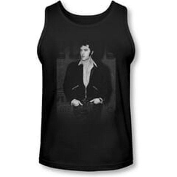 Elvis Presley Shirt Tank Top Just Cool Black Tanktop