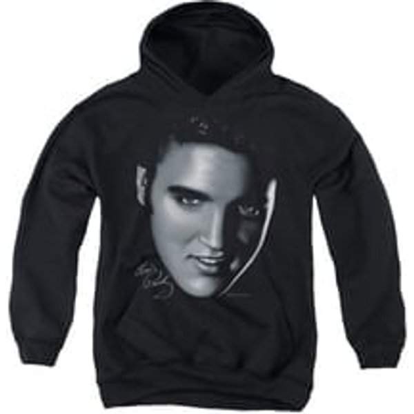 Elvis Presley Youth Hoodie Big Face Black Kids Hoody