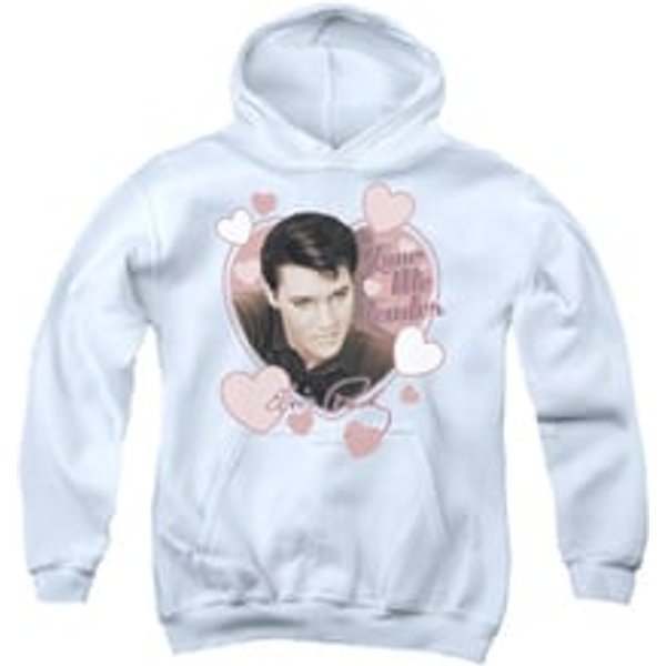 Elvis Presley Youth Hoodie Love Me Tender White Kids Hoody