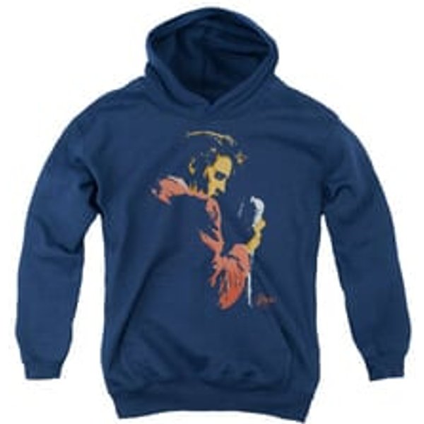 Elvis Presley Youth Hoodie Quick Paint Navy Kids Hoody