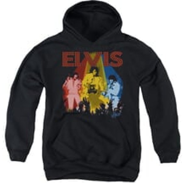 Elvis Presley Youth Hoodie Vegas Remembered Black Kids Hoody