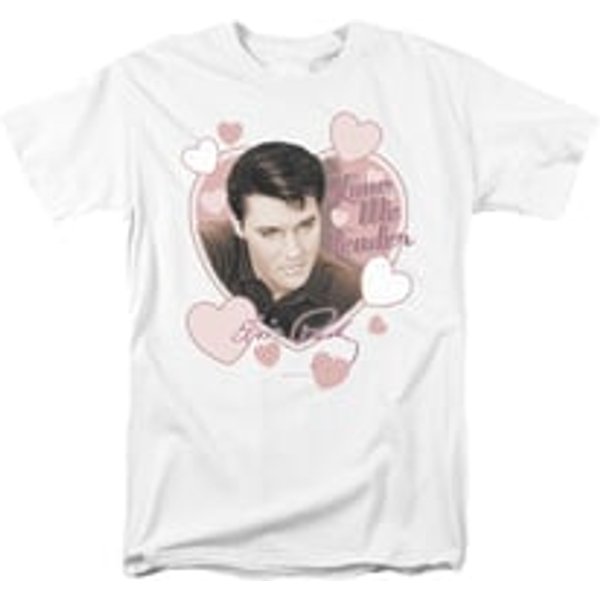 Elvis T-shirt - Classic Rock King Love Me Tender - White