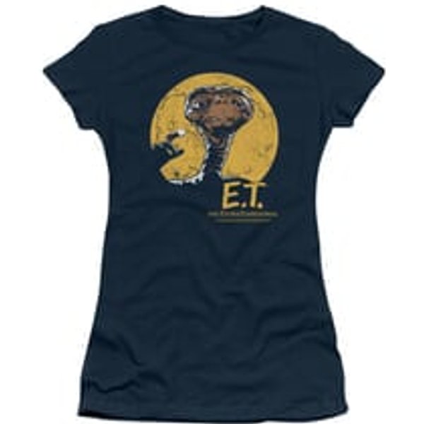 ET Shirts - Extra Terrestrial Shirt Juniors Moon Frame Navy Tee T-Shirt
