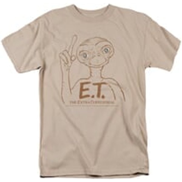 ET Shirts - Extra Terrestrial Shirt Pointing Adult Sand Tee T-Shirt