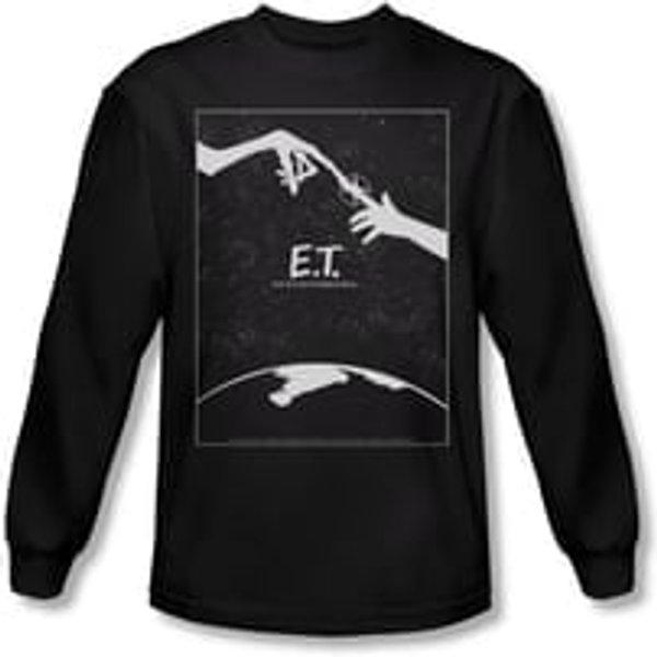 ET Shirts - Extra Terrestrial Shirt Simple Poster Long Sleeve Black Tee T-Shirt