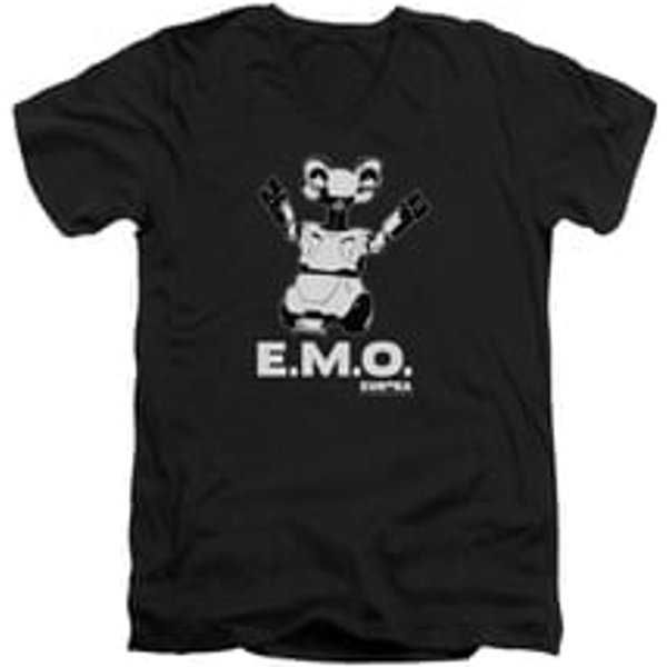 Eureka Shirt Slim Fit V-Neck E.M.O. Black T-Shirt