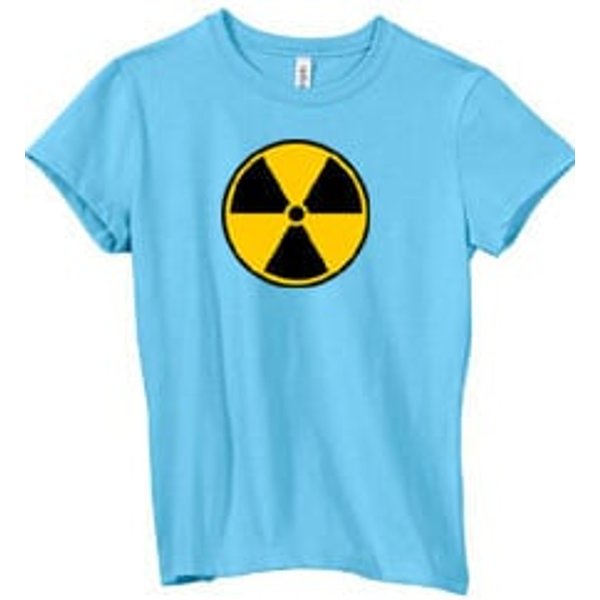 Fallout Shirt Radioactive Radiation Symbol Ladies Crew Neck Shirt