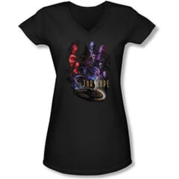 FarScape Shirt Criminal Juniors V Neck Shirt Tee T-Shirt