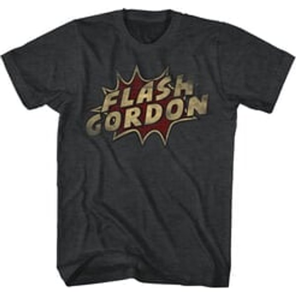 Flash Gordon Shirt Dots Adult Heather Grey Tee T-Shirt