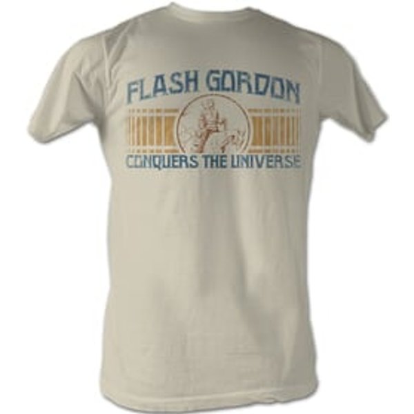 Flash Gordon T-Shirt - Conquer Adult Dirty White Tee Shirt