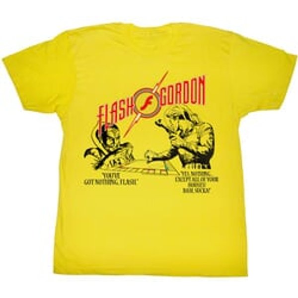 Flash Gordon T-Shirt Movie Monopoly Pawnage Adult Yellow Tee Shirt