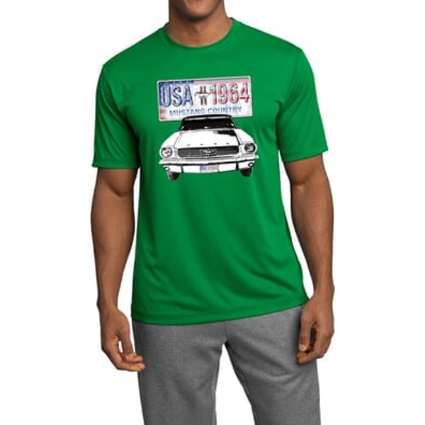 Ford Mustang Mens Shirt USA 1964 Country Moisture Wicking Tee T-Shirt