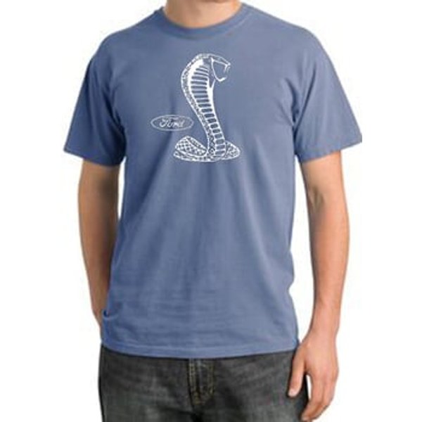 Ford Mustang Cobra Pigment Dyed T-Shirt - Adult Night Blue Tee