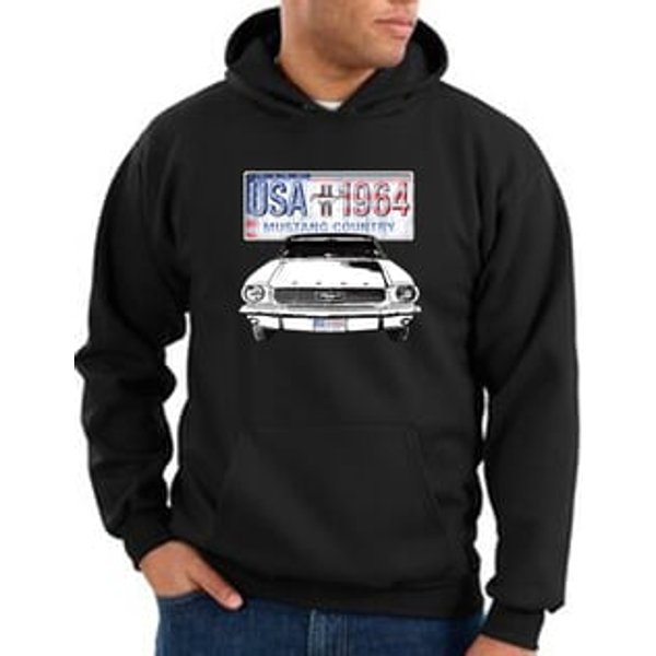Ford Mustang Hoodie USA 1964 Country Black Hoody