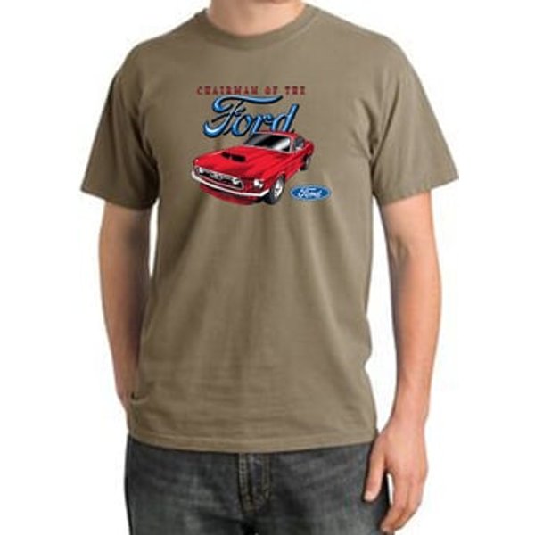 Ford Mustang Pigment Dyed T-Shirt - Chairman Of The Ford Sandstone Tee