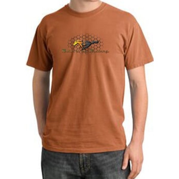 Ford Mustang Pigment Dyed T-Shirt - Make It My Grill Burnt Orange Tee