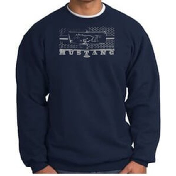 Ford Mustang Sweatshirt Legend Honeycomb Grille Navy Sweat Shirt