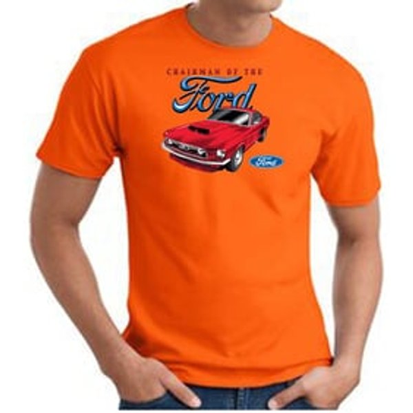 Ford Mustang T-Shirt - Chairman Of The Ford Adult Orange Tee