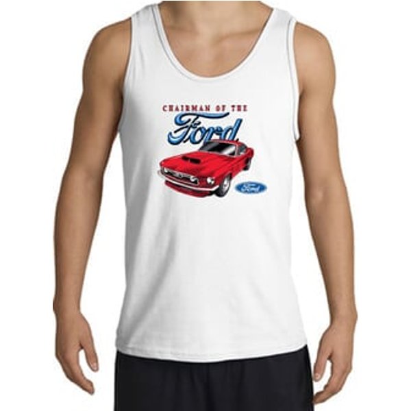 Ford Mustang Tank Top - Chairman Of The Ford Adult White Tanktop