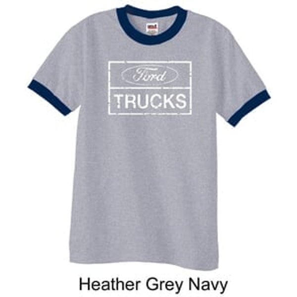 Ford Shirt Distressed Ford Trucks Classic Adult Ringer Shirt