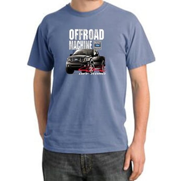 Ford Truck Pigment Dyed T-Shirt - F-150 4X4 Offroad Night Blue Tee