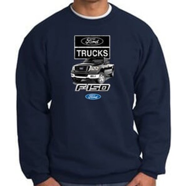 Ford Truck Sweatshirt - F-150 Truck Adult Navy Sweat Shirt