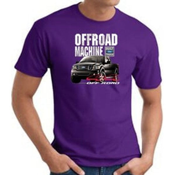 Ford Truck T-Shirt - F-150 4X4 Offroad Machine Adult Purple Tee Shirt