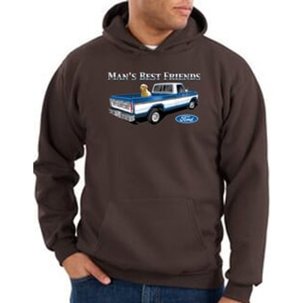 Ford Trucks Hoodie Mans Best Friend Brown Hoody