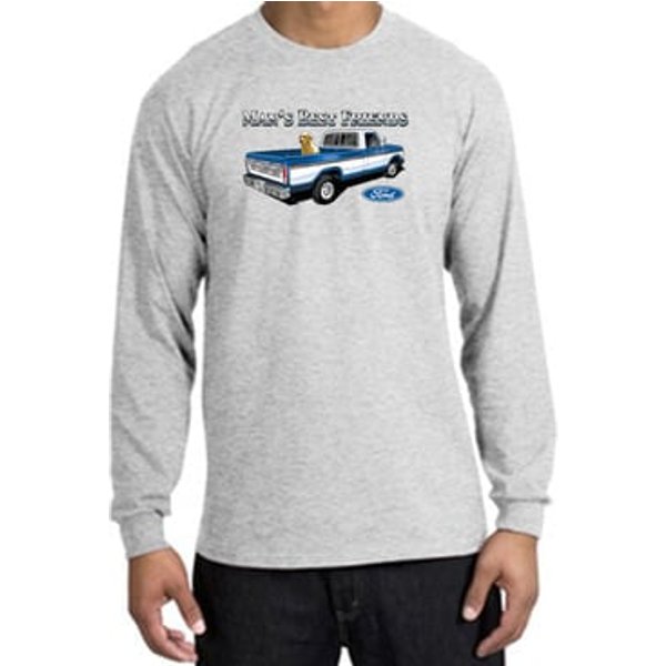 Ford Trucks Long Sleeve Shirt - Man's Best Friend Adult Ash T-Shirt