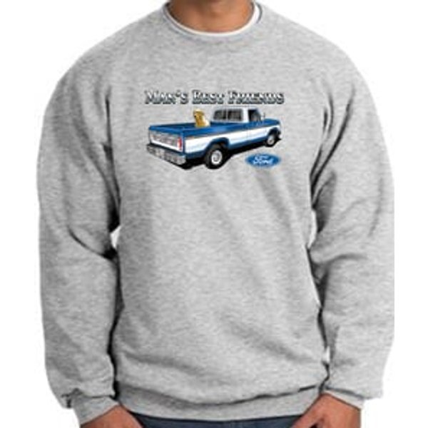 Ford Trucks Sweatshirt Mans Best Friend Athletic Heather Sweat Shirt