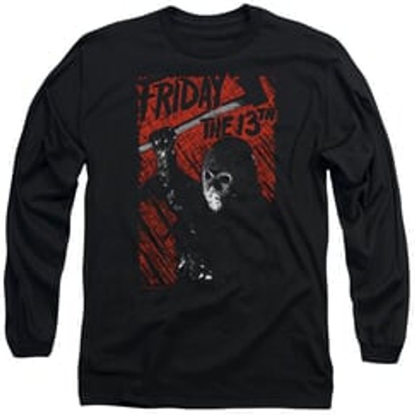 Friday the 13th Long Sleeve Shirt Jason Lives Black Tee T-Shirt