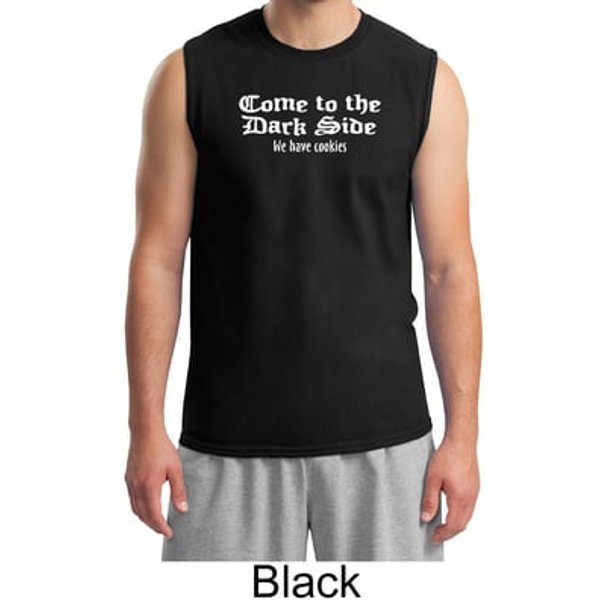 Funny Shirt Come To The Dark Side We Have Cookies Adult Muscle Shirt