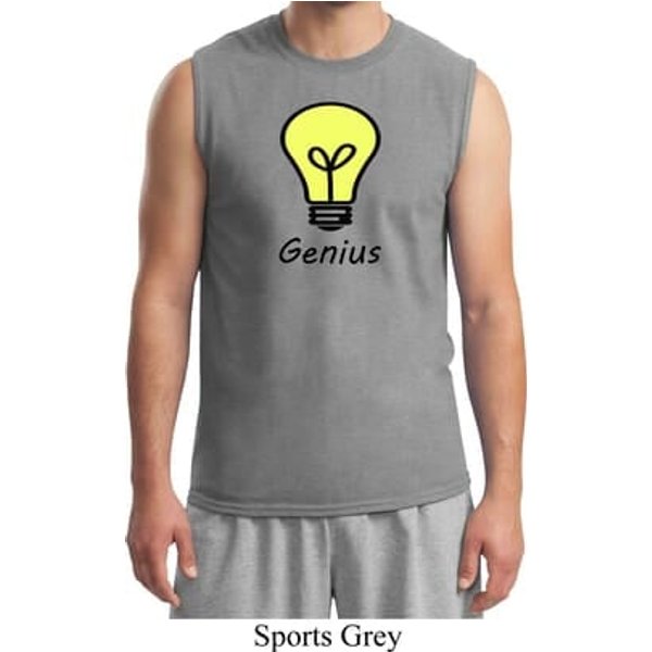 Genius Light Bulb Mens Muscle Shirt