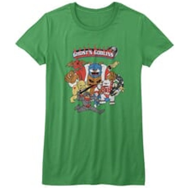 Ghost'N Goblins Shirt Juniors Poster Heather Green T-Shirt