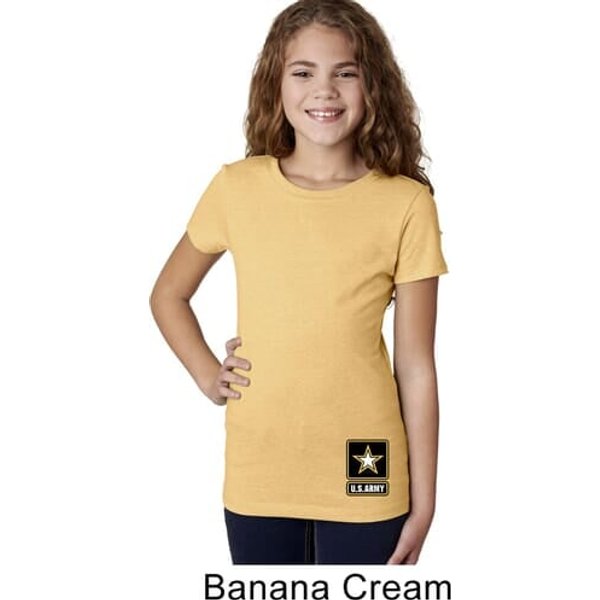 Girls US Army Bottom Print T-shirt