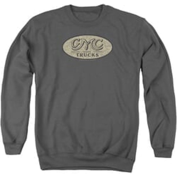 GMC Sweatshirt Vintage Oval Logo Adult Charcoal Sweat Shirt