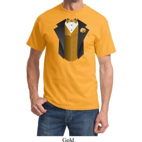 Gold Vest Tuxedo Shirt
