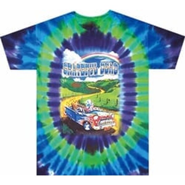 Grateful Dead Shirt Tie Dye Truckin to Buffalo Tee T-Shirt