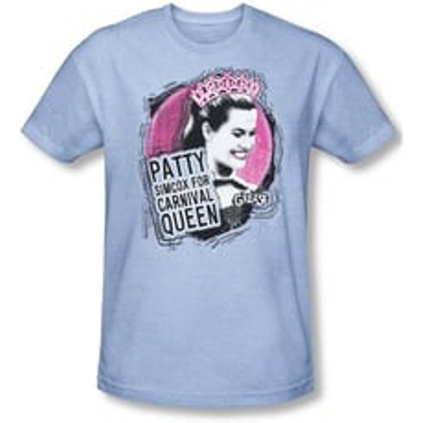 Grease Shirt Carnival Queen Adult Heather Light Blue Tee T-Shirt