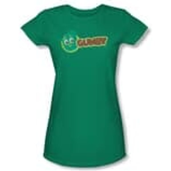 Gumby Shirt Juniors Logo Kelly Green T-Shirt