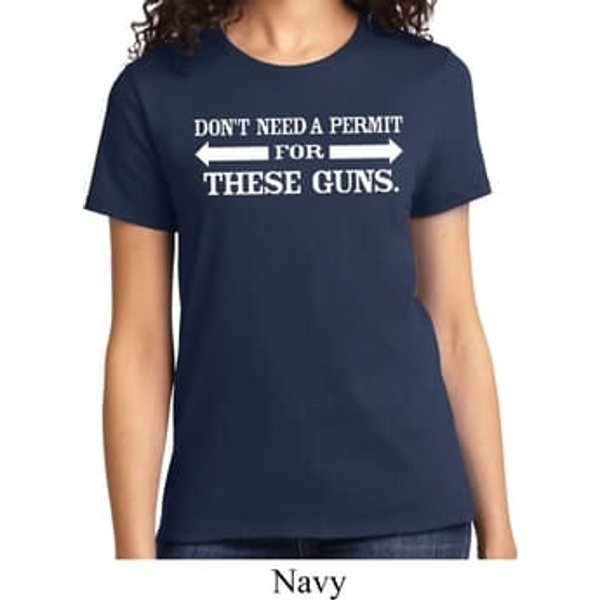 Guns Permit Ladies Shirt