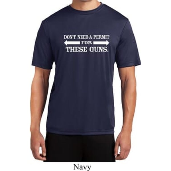 Guns Permit Mens Moisture Wicking Shirt