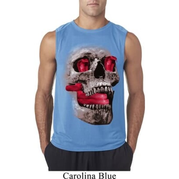 Halloween Cobra Skull Mens Sleeveless Shirt