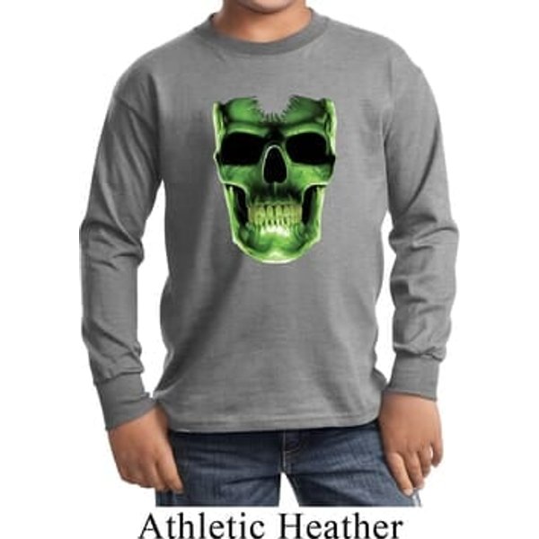 Halloween Glow Bones Kids Long Sleeve Shirt