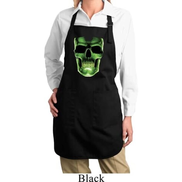 Halloween Glow Bones Ladies Full Length Apron with Pockets